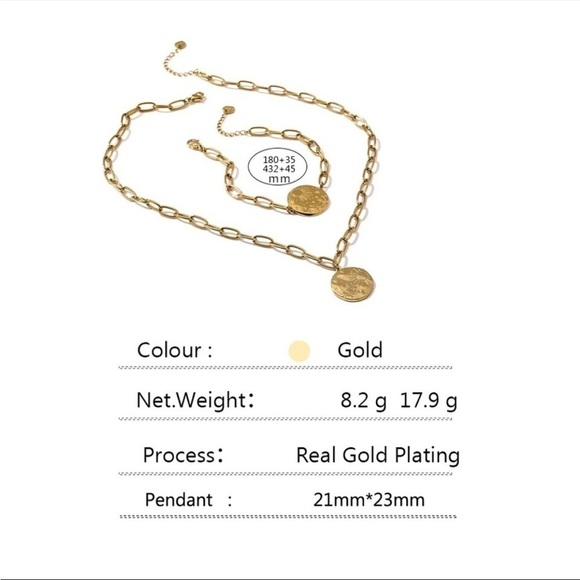 New 18k Gold Plated Solar Sky Pendant Chain Necklace - Picture 7 of 10